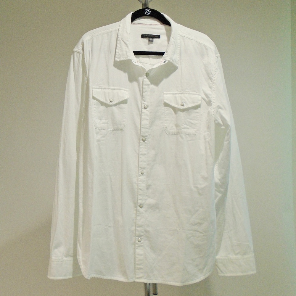 John Varvatos | 100% Cotton Snap Button-Down Shirt